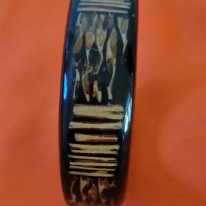 R J Graziano Vintage African Style Print Bangle Bracelet